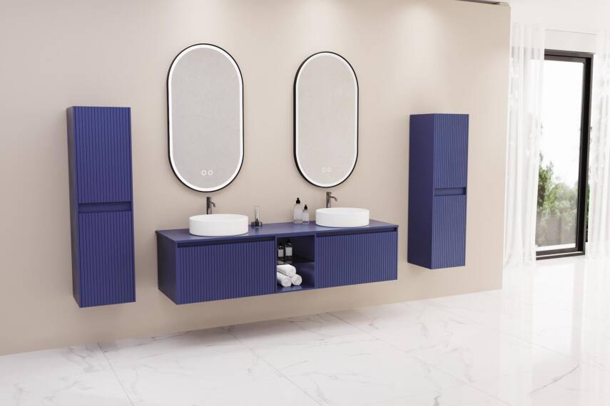 Aquanil Almonde Double 160 Aynalı Banyo Dolabı - 1