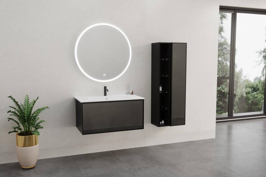 Aquanil Aston 80 Aynalı Banyo Dolabı - 1