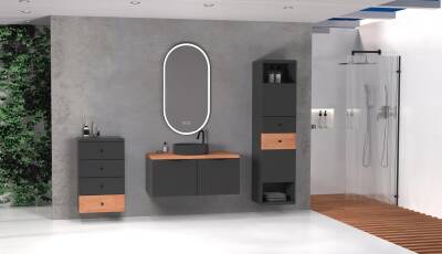 Aquanil Belissimo 100 Aynalı Banyo Dolabı - 1