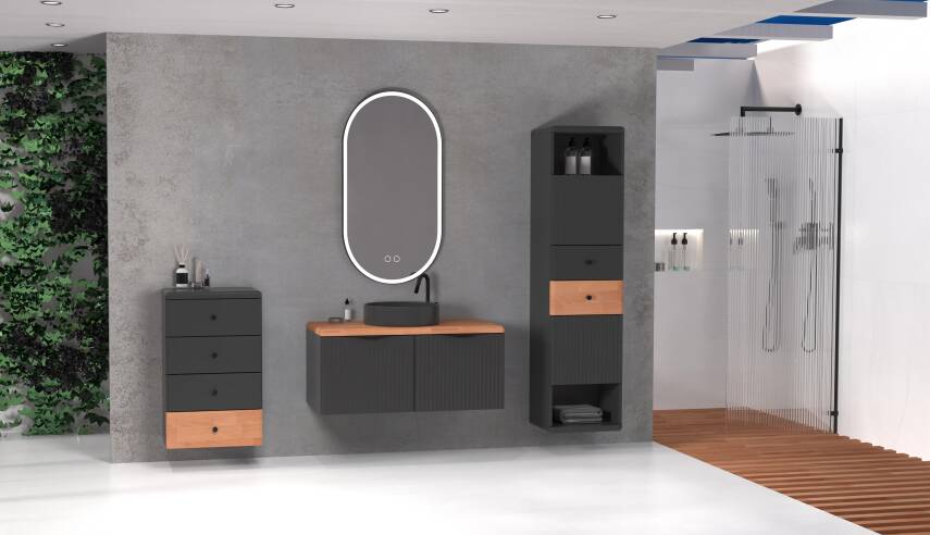 Aquanil Belissimo 100 Aynalı Banyo Dolabı - 1