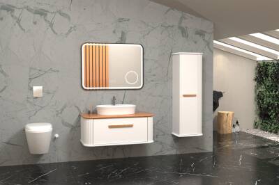 Aquanil Casse 100 Aynalı Banyo Dolabı - 1