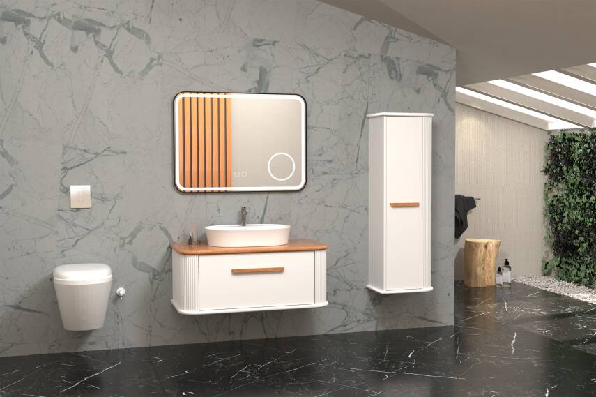 Aquanil Casse 100 Aynalı Banyo Dolabı - 1