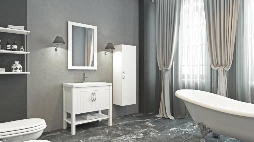 Aquanil Helen 100 Aynalı Banyo Dolabı - 1