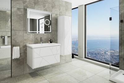 Aquanil Kıev 80 Aynalı Banyo Dolabı - 1