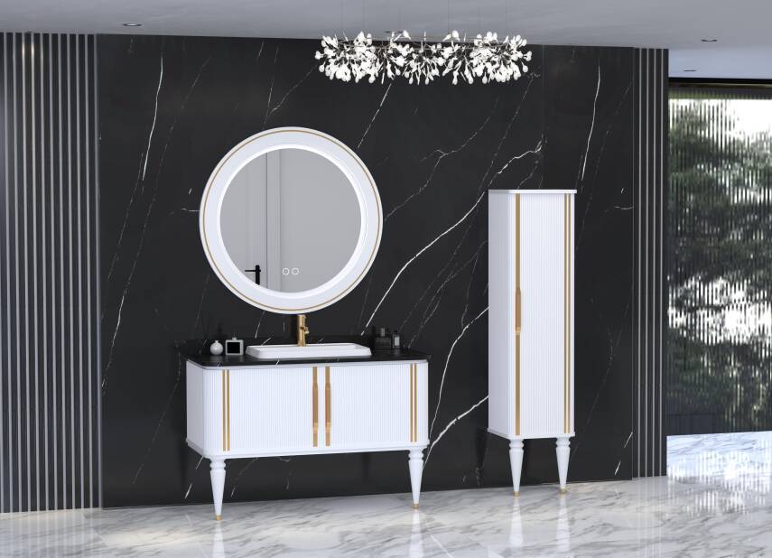 Aquanil Laura 120 Aynalı banyo dolabı - 1