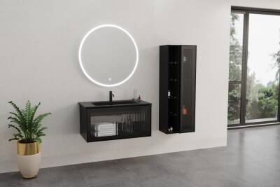 Aquanil lilium 80 Aynalı Banyo Dolabı - 1