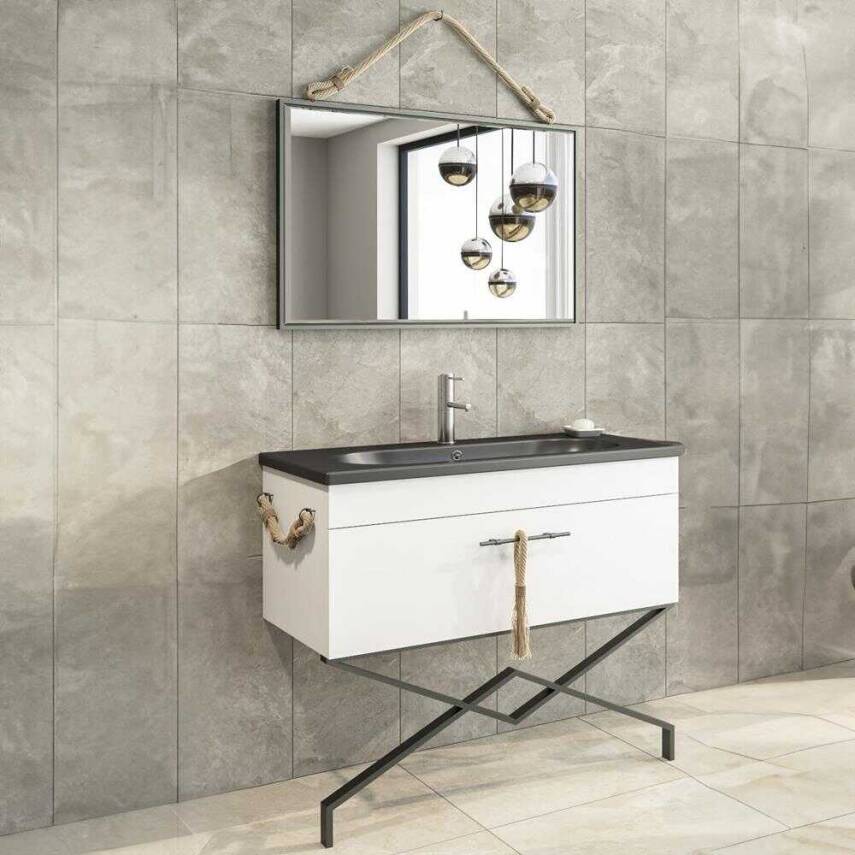 Aquanil London 100 Aynalı Banyo Dolabı - 1