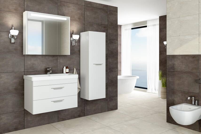 Aquanil Maria 80 Aynalı Banyo Dolabı - 1