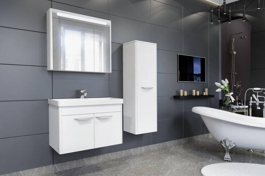 Aquanil Mauna 80 Aynalı Banyo Dolabı - 1