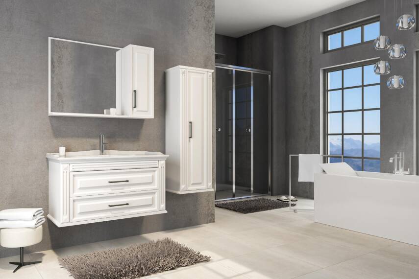 Aquanil Moskova 100 Aynalı Banyo Dolabı - 1