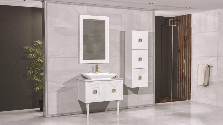Aquanil Mostar 80 Aynalı Banyo Dolabı - 1