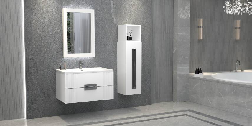 Aquanil Nueva 80 Aynalı Banyo Dolabı - 1