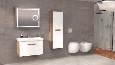 Aquanil olimpia 80 Aynalı Banyo Dolabı - 1