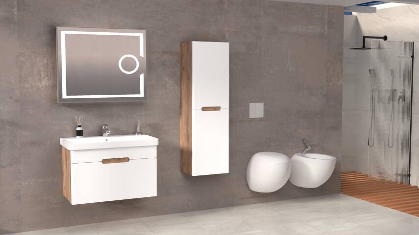 Aquanil olimpia 80 Aynalı Banyo Dolabı - 1