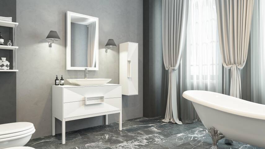 Aquanil Omente 100 Aynalı Banyo Dolabı - 1