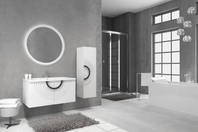 Aquanil Orız 80 Aynalı Banyo Dolabı - 1