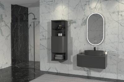 Aquanil Siesta 92 Aynalı Banyo Dolabı Sol - 1