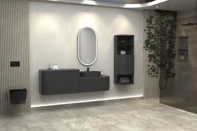 Aquanil Siesta Single 184 Aynalı Banyo Dolabı - 1