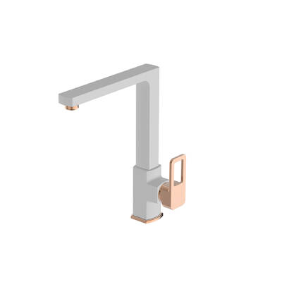Bien Salvo Plus Colours Eviye Bataryası ( Döküm Çıkış Uçlu) Beyaz - Rose Gold - 3