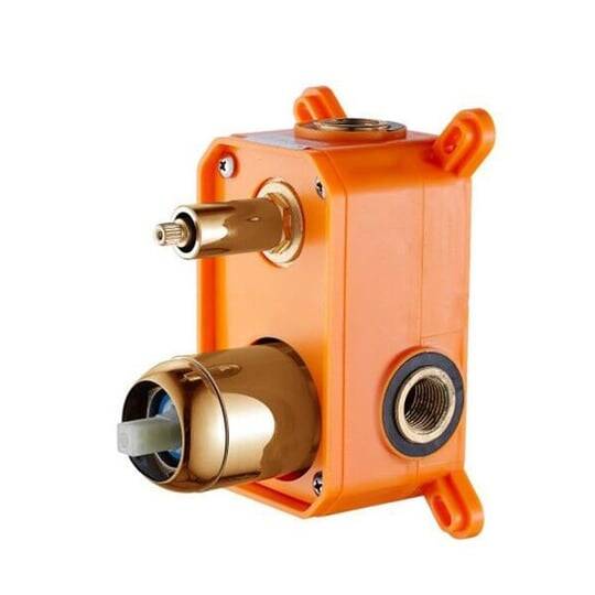 Bien Water Flowbox Sistemleri Square - Round Ankastre Banyo Bataryası 2F Sıva Altı Rose Gold - 3