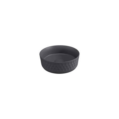 Davanti Tezgah Üzeri Lavabo Beyaz 36cm Antrasit - 1