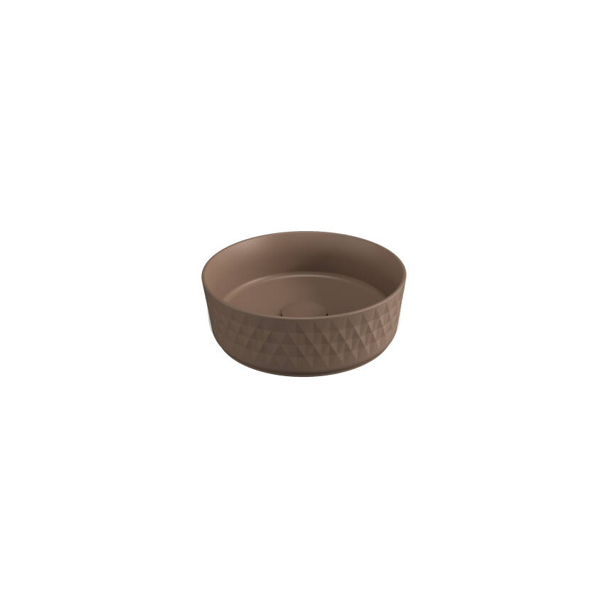 Davanti Tezgah Üzeri Lavabo Beyaz 36cm Vizon - 1