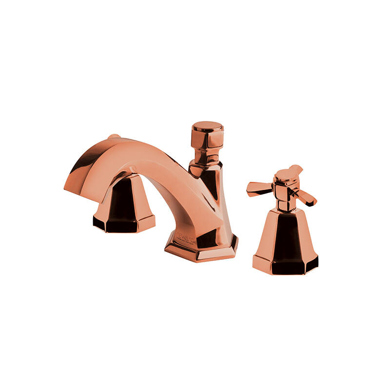HEXA ÜÇ DELİKLİ LAVABO BATARYASI - PARLAK BAKIR - 1