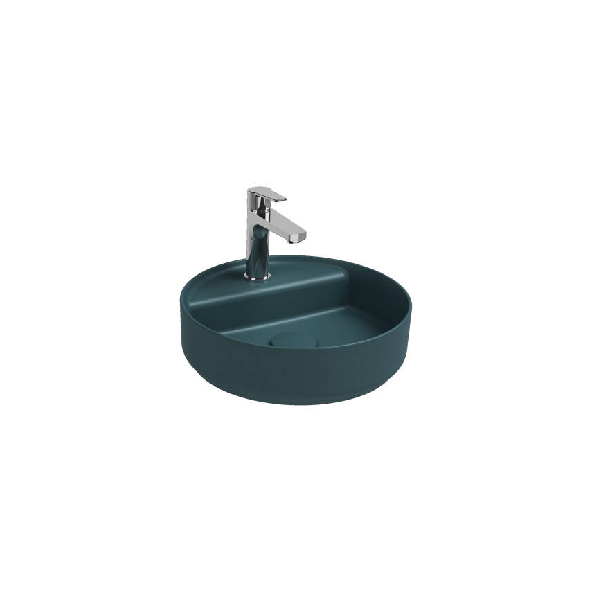 Infinity Tezgah Üzeri Lavabo 42 cm Petrol Yeşili - 1