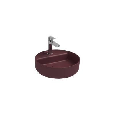 Infinity Tezgah Üzeri Lavabo 42 cm Rustik Bordo - 1