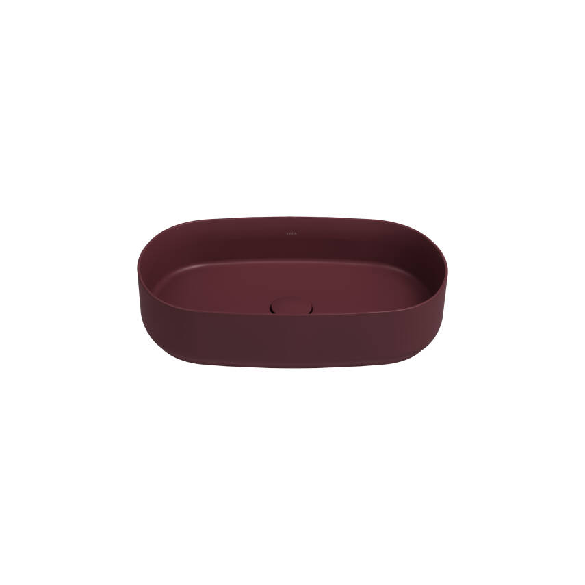 Infinity Tezgah Üzeri Lavabo 55 cm Rustik Bordo - 1