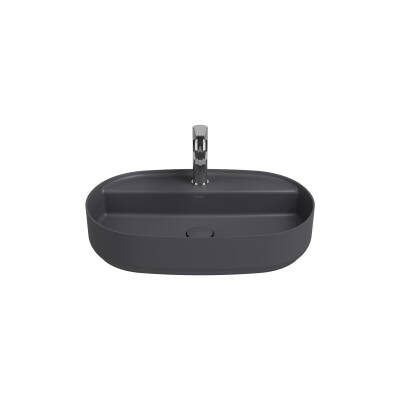 Infinity Tezgah Üzeri Lavabo 60 cm Antrasit - 1