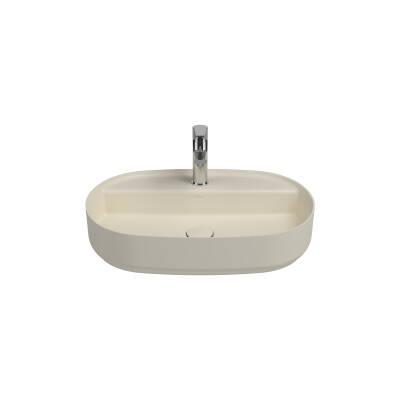 Infinity Tezgah Üzeri Lavabo 60 cm Fildişi - 1
