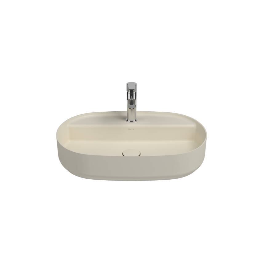 Infinity Tezgah Üzeri Lavabo 60 cm Fildişi - 1