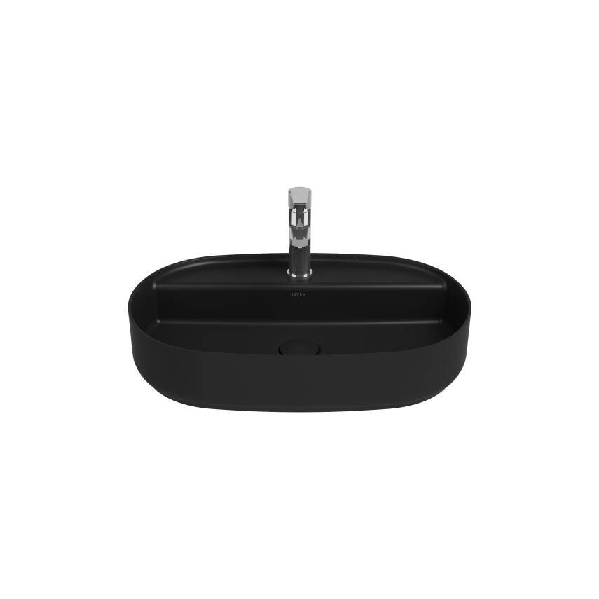 Infinity Tezgah Üzeri Lavabo 60 cm Siyah - 1