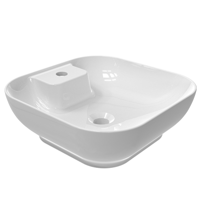 MOTTO KARE GÖVDE ÜSTÜ LAVABO 42 cm BATARYA DELİKLİ - 3