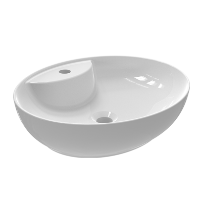 MOTTO OVAL GÖVDE ÜSTÜ LAVABO 50 cm BATARYA DELİKLİ - 2