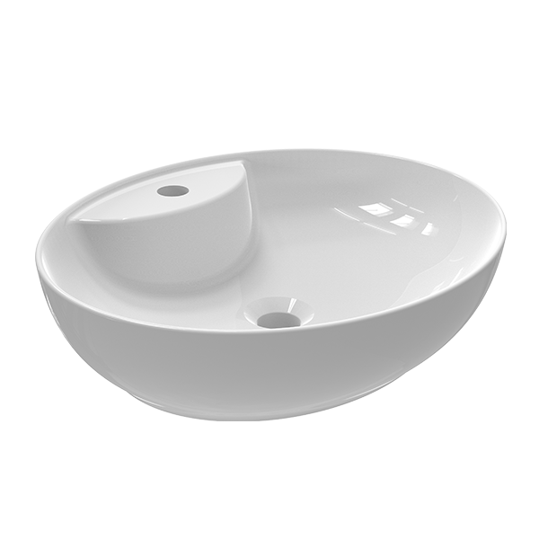 MOTTO OVAL GÖVDE ÜSTÜ LAVABO 50 cm BATARYA DELİKLİ - 2