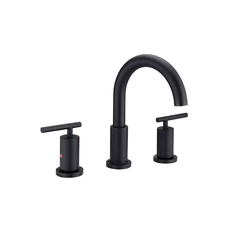 NEWART 3 DELİKLİ LAVABO BATARYASI-SİYAH - 2