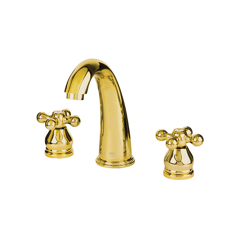 NOSTALGIC 3 DELİKLİ LAVABO BATARYASI - ALTIN - 2