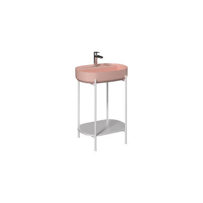 Puno 60cm Lavabo Ünitesi Beyaz-Somon (Lavabo Dahil) - 1