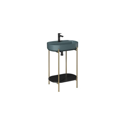 Puno Art 60cm Lavabo Ünitesi Petrol Yeşili (Lavabo Dahil) - 1