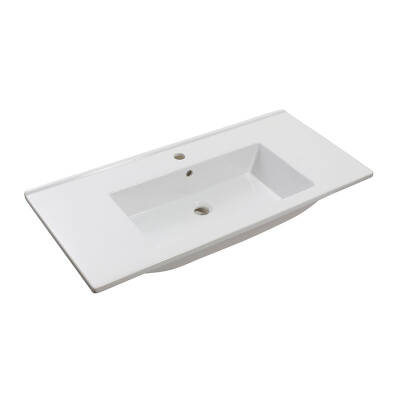 Silver Slim 100cm Batarya Delikli Etajerli Lavabo - 2