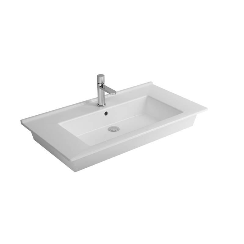 Silver Slim 65cm Batarya Delikli Etajerli Lavabo - 2