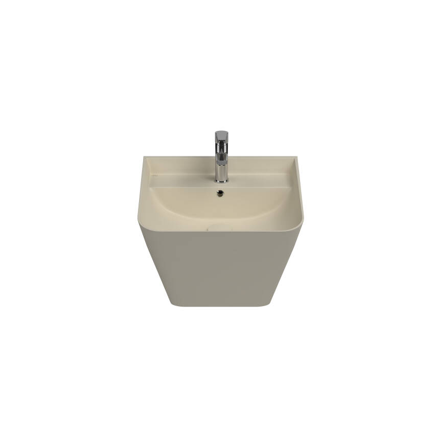 Sott Aqua Monoblok Asma Lavabo 50 cm Fildişi - 1